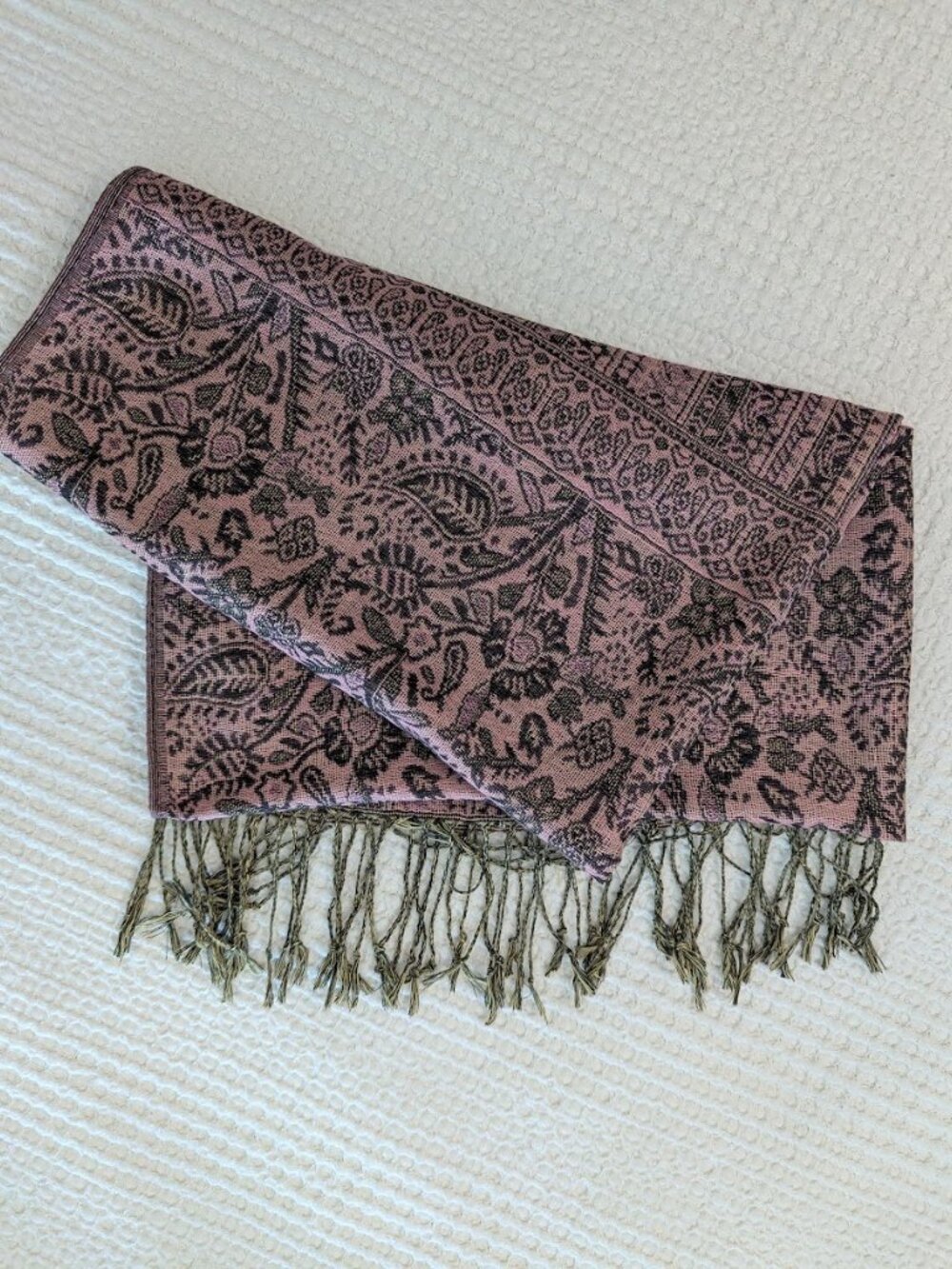 Pashmina Silk Blend Paisley Shawl Wrap Stole Scarf